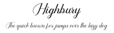 Highbury by 3rieart — Script Handwritten Font — thumbnail 1