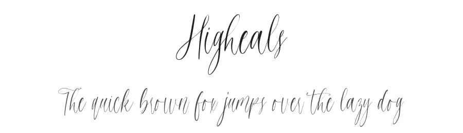 Higheals by Fikryal studio — Script Handwritten Font
