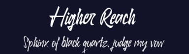 Higher Reach by LakuFont — Script Handwritten Font — thumbnail 2