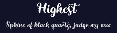 Highest by Letter Jos — Script Handwritten Font — thumbnail 2