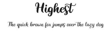 Highest by Letter Jos — Script Handwritten Font — thumbnail 1