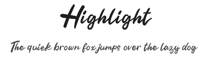 Highlight by FreshtypeINK — Script Handwritten Font