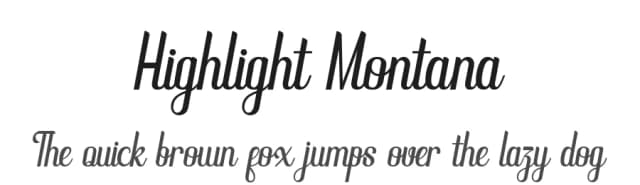 Highlight Montana by NeutroneLabs — Script Handwritten Font