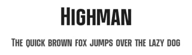 Highman by Eko Bimantara — Sans Serif Font — thumbnail 1