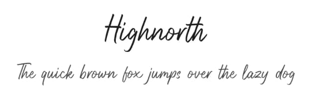 Highnorth by Daksina Type — Script Handwritten Font