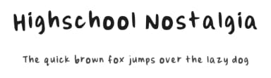 Highschool Nostalgia by fumie — Script Handwritten Font — thumbnail 1