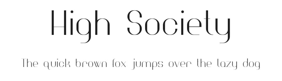 High Society by ThorType — Sans Serif Font