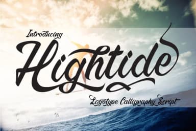 Hightide Font by 38.lineart — Script Handwritten Font — thumbnail 1