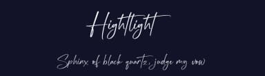 Hightlight by Hanzel Space — Script Handwritten Font — thumbnail 2