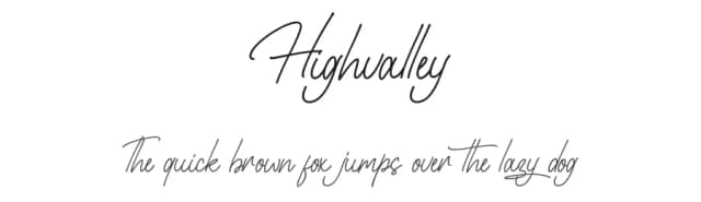 Highvalley by Thanoestd — Script Handwritten Font