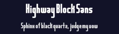 Highway Block Sans by Geronimo Font Studios — Sans Serif Font — thumbnail 2