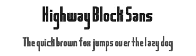 Highway Block Sans by Geronimo Font Studios — Sans Serif Font — thumbnail 1