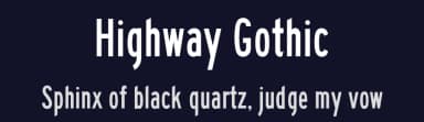Highway Gothic by Ash Pikachu Font — Sans Serif Font — thumbnail 2
