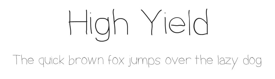 High Yield by Matt B — Script Handwritten Font