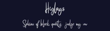 Higlays by Vunira Design — Script Handwritten Font — thumbnail 2
