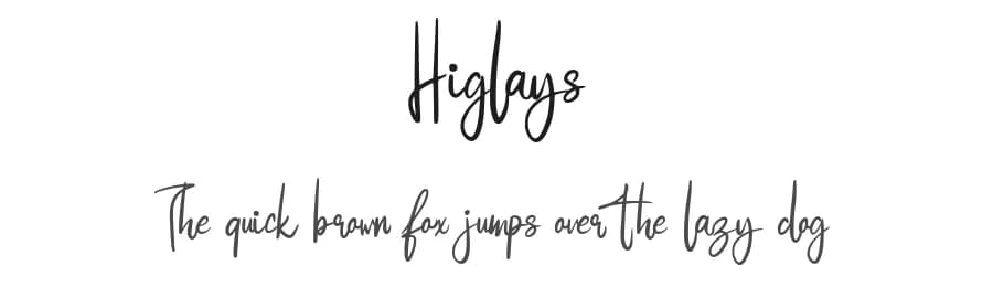 Higlays by Vunira Design — Script Handwritten Font