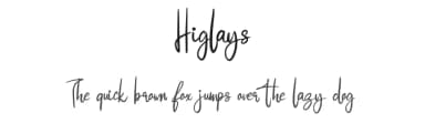 Higlays by Vunira Design — Script Handwritten Font — thumbnail 1
