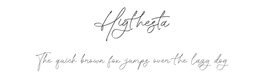 Higthesta by Letterena Studios — Script Handwritten Font