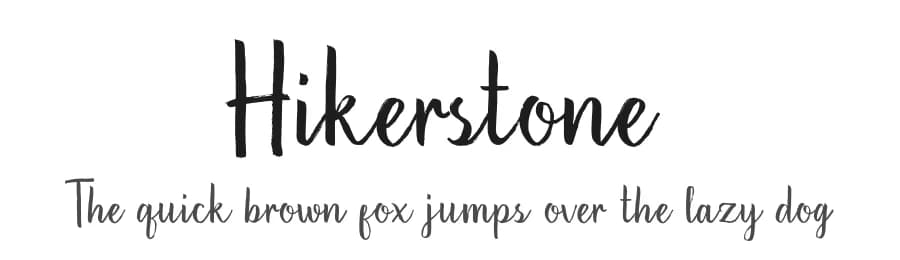 Hikerstone by Sibelumpagi — Script Handwritten Font