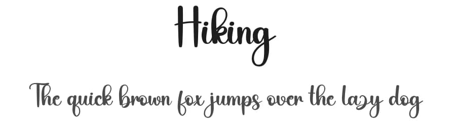 Hiking by Harlek Studio — Script Handwritten Font