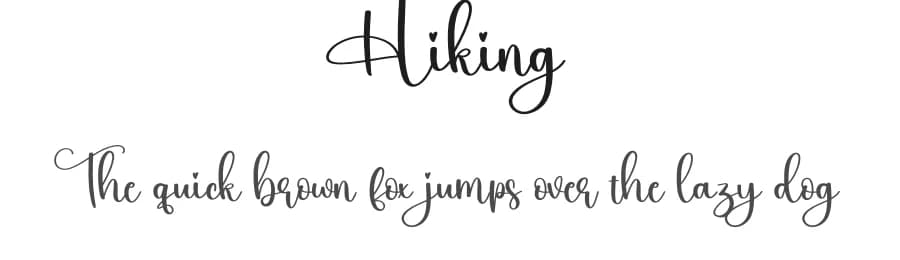 Hiking by Scratchones — Script Handwritten Font