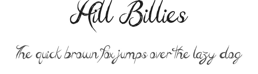 Hill Billies by JSH creates — Script Handwritten Font