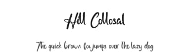 Hill Collosal by Kong Font — Script Handwritten Font — thumbnail 1