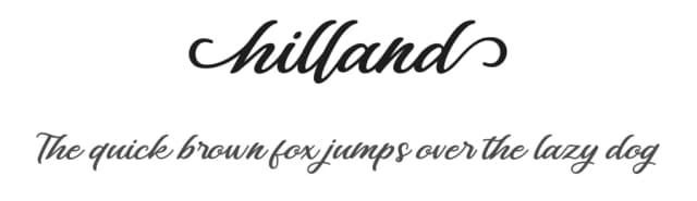 Hilland by WDfont — Script Handwritten Font