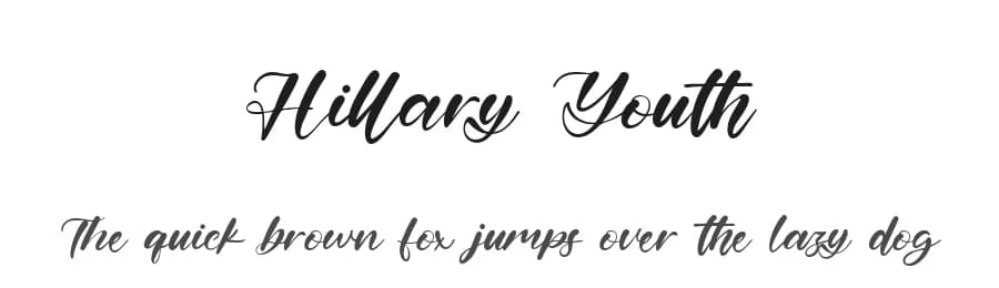 Hillary Youth by Kong Font — Script Handwritten Font