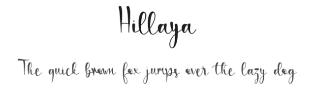 Hillaya by Harjuno Kristanto — Script Handwritten Font