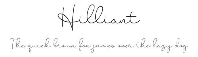 Hilliant by Fluff Studio — Script Handwritten Font