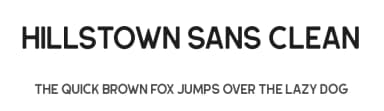 Hillstown Sans Clean by Letterhend Studio — Sans Serif Font — thumbnail 1