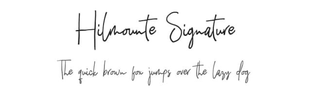 Hilmounte Signature by Tebaltipis Studio — Script Handwritten Font