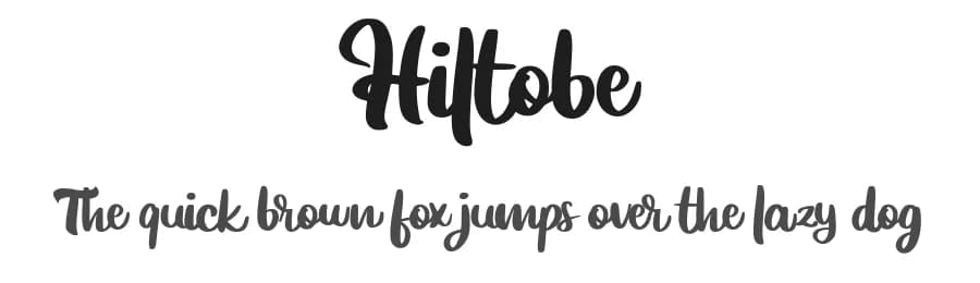 Hiltobe by Vunira Design — Script Handwritten Font