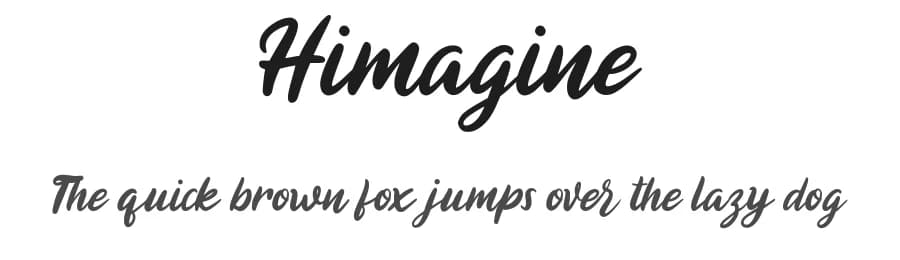 Himagine by Ikrar Bey Khubaib — Script Handwritten Font — preview 1