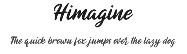 Himagine by Ikrar Bey Khubaib — Script Handwritten Font