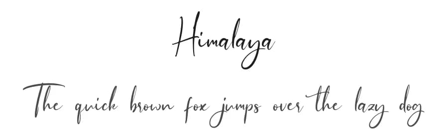 Himalaya by Denny Subagja — Script Handwritten Font