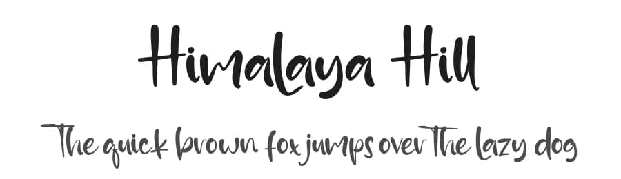 Himalaya Hill by Vztype Studio — Script Handwritten Font
