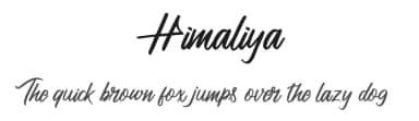 Himaliya by Vunira Design — Script Handwritten Font — thumbnail 1