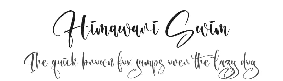 Himawari Swim by Integritype Studio — Script Handwritten Font