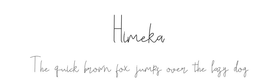 Himeka by Nirmala Graphics — Script Handwritten Font