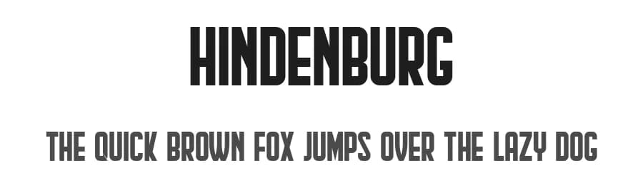 Hindenburg by Vladimir Nikolic — Sans Serif Font