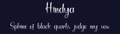 Hindya by Agustina Sri Suryanti — Script Handwritten Font — thumbnail 2