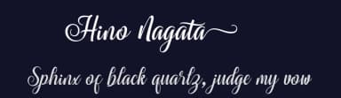 Hino Nagata by Zulfikar Ali — Script Handwritten Font — thumbnail 2