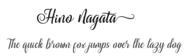 Hino Nagata by Zulfikar Ali — Script Handwritten Font — thumbnail 1