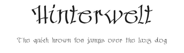 Hinterwelt by Lukas Schiltknecht — Script Handwritten Font