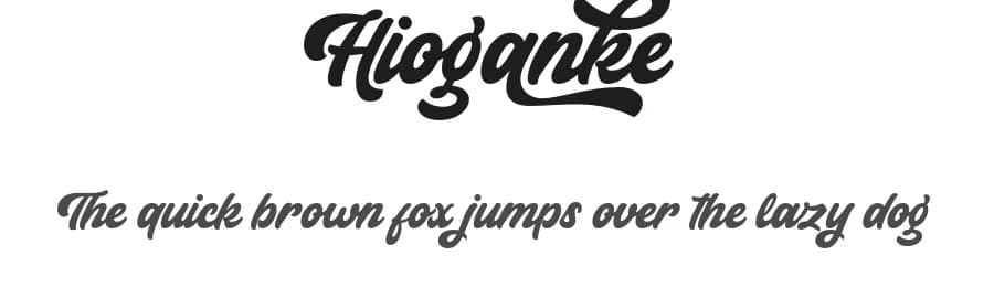 Hioganke by Ahweproject — Script Handwritten Font