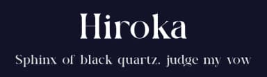 Hiroka by Slide Shoot Type — Serif Font — thumbnail 2