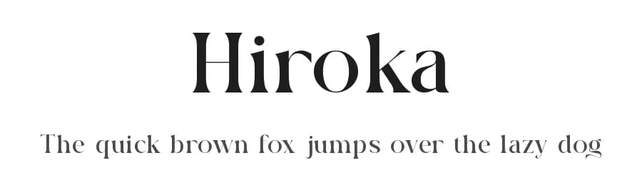Hiroka by Slide Shoot Type — Serif Font