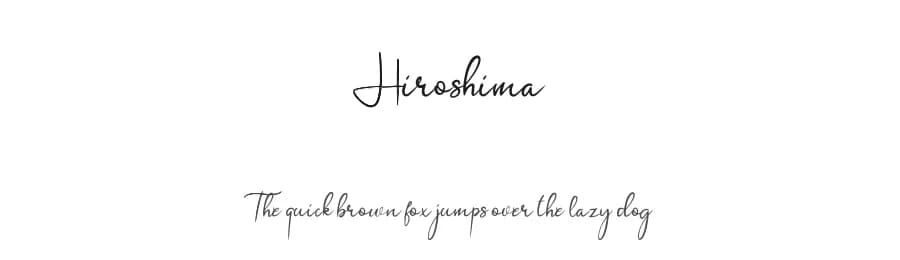 Hiroshima by Basni.std — Script Handwritten Font